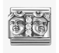 Nomination Silvershine Sterling Silver Cubic Zirconia Gemini Charm 330326/03