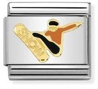 Nomination Snowboarder Charm - Stainless Steel