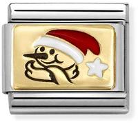 Nomination Snowman Red Hat Charm