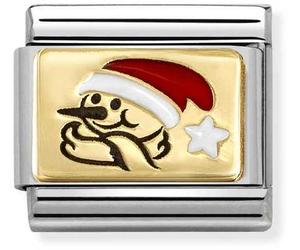 Nomination Snowman Red Hat Charm