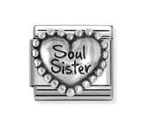 Nomination CLASSIC Silvershine Silver Beaded Heart Soul Sister Charm 330101/82