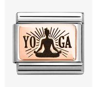 Nomination Stainless Steel 9ct Rose Gold Meditation Yoga Charm 430111/31