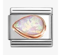 Nomination Stainless Steel 9ct Rose Gold Pink Opal Left Charm 430513/38