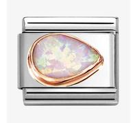 Nomination Stainless Steel 9ct Rose Gold Pink Opal Right Charm 430514/38