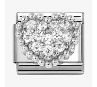 Nomination White Crystal Heart Charm
