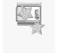 Nomination Stainless Steel & Silver Cubic Zirconia Double Star Charm 331817/16