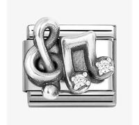 Nomination Stainless Steel & Silver Cubic Zirconia Music Note Charm 330323/12