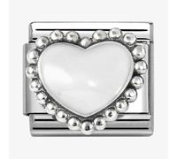 Nomination Stainless Steel & Silver White Dotted Heart Charm 330204/36
