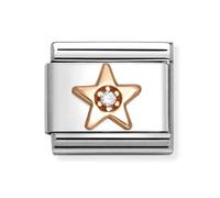 Nomination Star with CZ Rose Gold Charm
