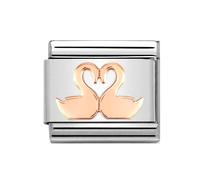 Nomination CLASSIC Composable Romance Double Swans Charm 430104/40