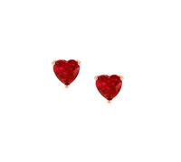 Nomination Sweetrock Rose Gold + Red Heart Earrings - Rose Gold