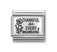 Nomination Thankful for Every Moment Silver Shine Charm