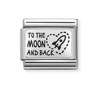 Nomination To the Moon and Back Silver Shine Charm