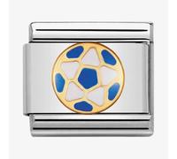 Nomination White And Blue Enamel Football Charm 030204/13
