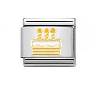 Nomination Gold Birthday Cake Charm
