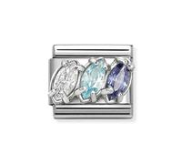 Nomination White Blue Trilogy Marquis Charm