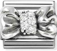 Nomination White Crystal Bow Charm