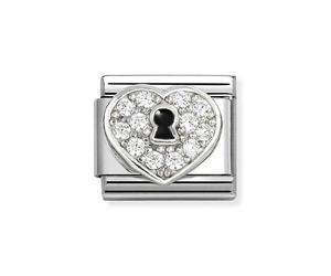 Nomination White Crystal Padlock Charm