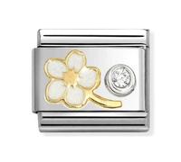 Nomination White Myosotis Crystal Charm