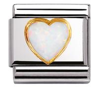 Nomination White Opal Heart Charm