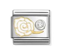 Nomination White Rose Crystal Charm