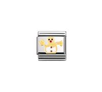 Nomination CLASSIC Gold Christmas White Snowman Charm 030225/04
