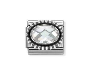 Nomination White Stone Beaded Charm