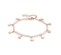 Nomination - Women's Butterfly Charm Bracelet, Mon Amour Collection in Steel and Crystals, Rose Gold Finish, Adjustable Length 16-19 cm, Elegant, Women's Gift, Made in Italy, Original Box