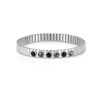 Nomination | Women's Stainless Steel Bracelet with 3 Stones and 3 Faceted Crystals - Elegant Bracelet Made in Italy - Adjustable Size 18/19 cm