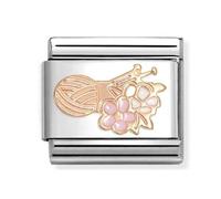 Nomination CLASSIC Rose Gold Wool & Knitting Needles Charm 430202/29