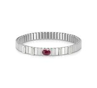 Nomination Xte Women's Bracelet Stainless Steel | Adjustable stainless steel bracelet with cubic zirconia and a coloured stone, 18cm