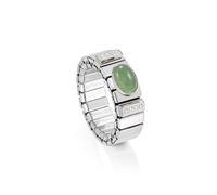 Nomination Xte Women's Ring Stainless Steel with Cubic Zirconia and Green Aventurine