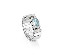 Nomination Xte Women's Ring Stainless Steel with Sky Blue Cubic Zirconia