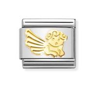 Nomination Yellow Gold Diamond Coated Angel Charm