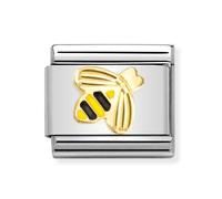 Nomination Yellow Gold Diamond Coated Black & Yellow Bee Charm