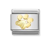 Nomination Yellow Gold Diamond Coated Dog Footprint Charm