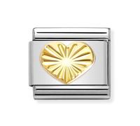 Nomination Yellow Gold Diamond Coated Heart Charm