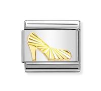 Nomination Yellow Gold Diamond Coated High Heel Shoe Charm
