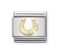 Nomination Yellow Gold Diamond Coated Horseshoe Charm