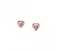 Nominations 750 Gold Stones Pink Earrings 027843/003 - Premium Finish |