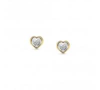 Nominations 750 Gold Stones White Earrings 027843/010 - Exclusive Design |