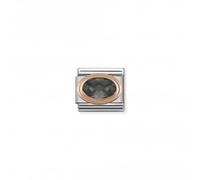 Nominations Composable Classic Faceted Zirconia Rose Gold Black Link