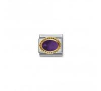 Nominations Composable Classic Gold Setting Amethyst Link 030508/02 - Bold