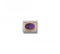 Nominations Composable Classic Oval Rose Gold Amethyst Link 430502/02 -