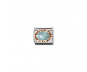 Nominations Composable Classic Stone Rose Gold Amazonite Link 430507/32 -