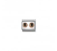 Nominations Composable Classic Stone Rose Gold Smoky Quartz Link 430506/29 -