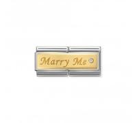 Nominations Composable Double Classic Zirconia Gold Marry Me Link 030730/01