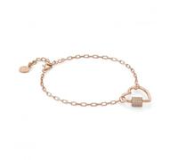 Nominations Nomination Charming Silver Cubic Zirconia Rose Gold Heart Bracelet - Rose Gold Plated / Sterling Silver / Zirconia