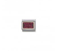 Nominations Nomination Classic Pave Zirconia Rose Gold Rectangle Fuchsia Link