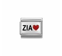 Nominations Nomination Classic Silver Amore Zia Link 330208/38 - Stainless Steel / Sterling Silver / Enamel / Stone